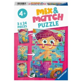 Puzzle Mix&Match Sirene Si Monstri, 3X24 Piese Ravensburger - 1